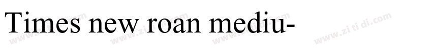 Times new roan mediu字体转换